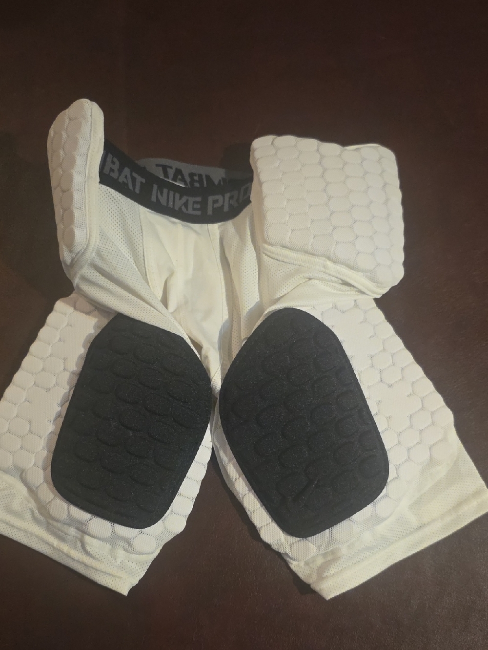 Nike White Compression Shorts with Pads
